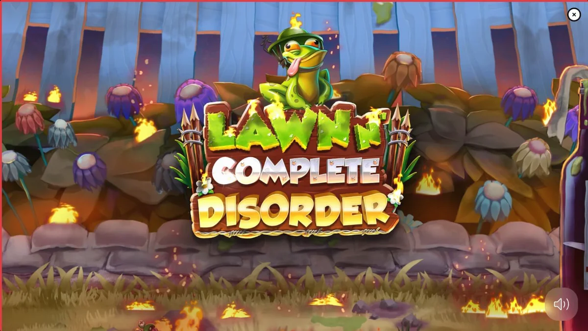 Lawn N’ Complete Disorder slot dengan tema kurcaci di kebun yang terbakar