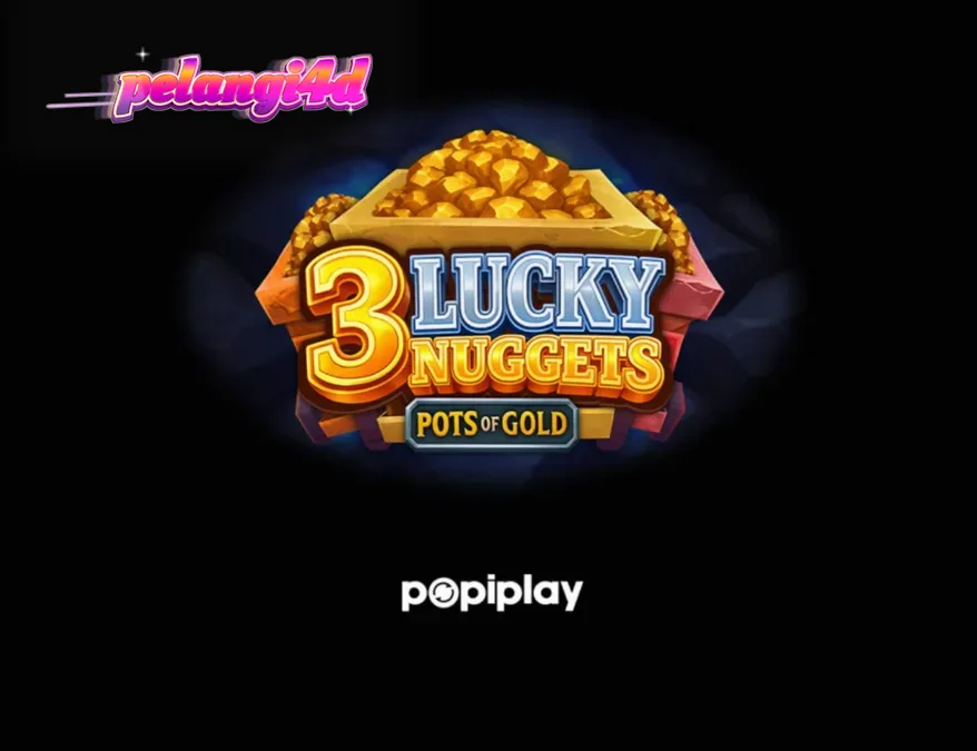 Tampilan visual slot 3 Lucky Nuggets dengan tema pertambangan emas